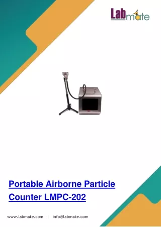 Portable Airborne Particle Counter Weight 7.5 Kg