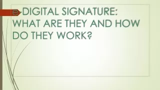 e-DIGITAL SIGNATURE