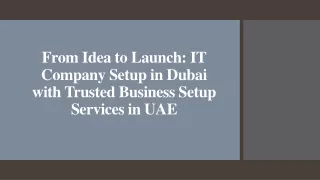 From Idea to Launch_IT Company Setup in Dubai with Trusted Business Setup Services in UAE