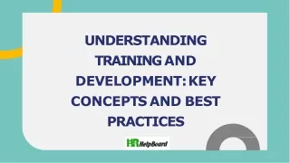 Ttraining and Development