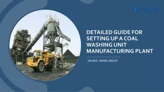 Report on a Coal Washing Unit Manufacturing Plant PDF