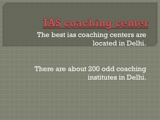 IAS Coaching Center