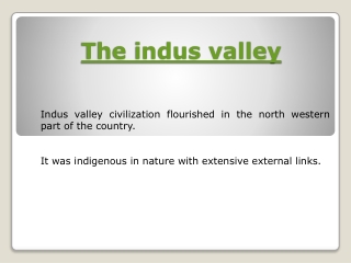 The indus valley civilizations