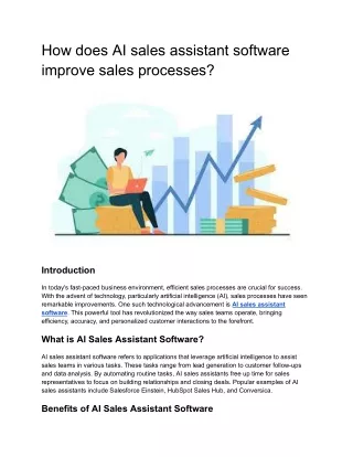 How does AI sales assistant software improve sales processes