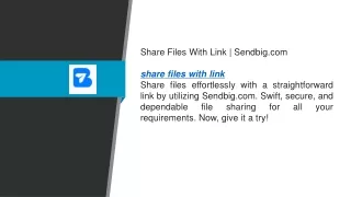 Share Files With Link  Sendbig.com