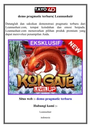 demo pragmatic terbaru  Leannashair