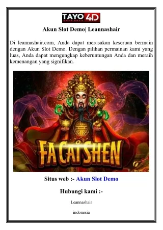 Akun Slot Demo  Leannashair