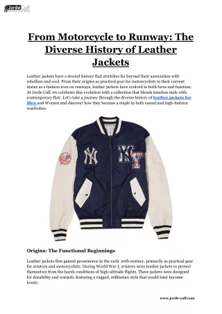 From Motorcycle to Runway_ The Diverse History of Leather Jackets (1)