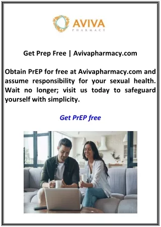Get Prep Free | Avivapharmacy.com