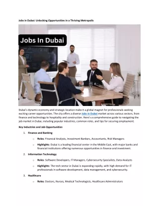 Jobs in Dubai