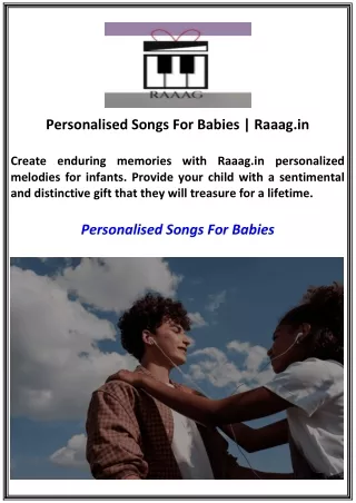 Personalised Songs For Babies | Raaag.in