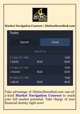 Market Navigation Courses  Distinctbreedind.com