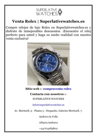 Venta Rolex  Superlativewatches.es