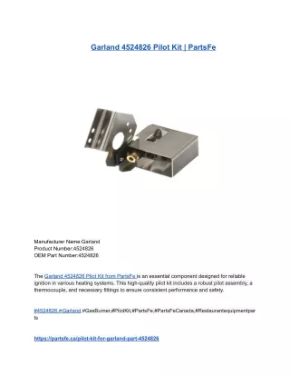 Garland 4524826 Pilot Kit _ PartsFe