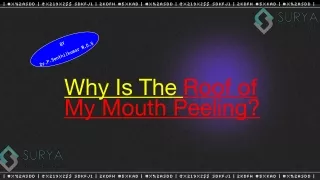 Roof Of Mouth Peeling - Surya Dental Care