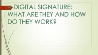 e-DIGITAL SIGNATURE