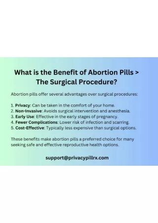 What is the Benefit of Abortion Pills  The Surgical Procedure