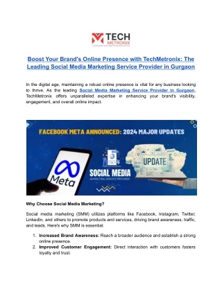 TechMetronix- Social Media Marketing Service Provider in Gurgaon