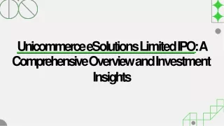 Unicommerce eSolutions Limited IPO and its GMP