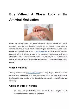 pdf Buy Valtrex_ A Closer Look at the Antiviral Medication