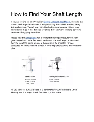 How to Find Your Shaft Length