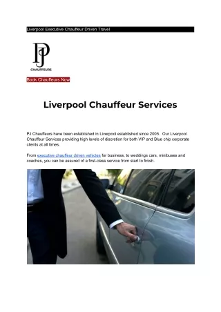 Liverpool Chauffeur Services_ Liverpool Executive Chauffeur Driven Travel