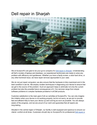 Dell repair in Sharjah