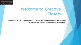 Welcome to Creative Closets