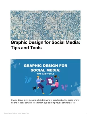 Graphic Design for Social Media Tips and Tools