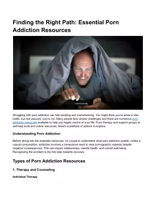 Finding the Right Path_ Essential Porn Addiction Resources