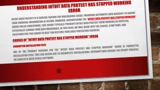 Fixing "Intuit Data Protect Has Stopped Working" Error