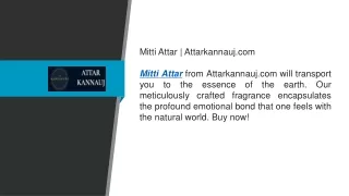 Mitti Attar  Attarkannauj.com