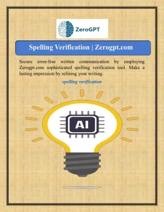 Spelling Verification | Zerogpt.com