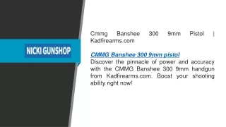 Cmmg Banshee 300 9mm Pistol  Kadfirearms.com