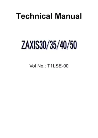 Hitachi Zaxis 30 Excavator Service Repair Manual