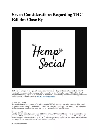 The HS - Browse our collection of edibles