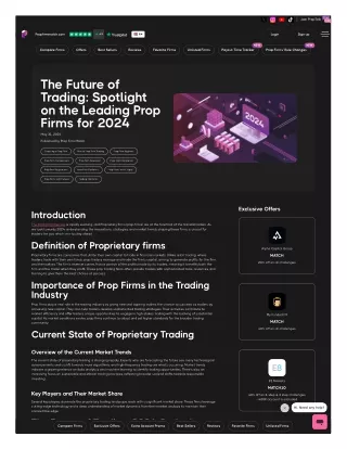 The Future of Trading Spotlight on the Leading Prop Firms for 2024