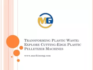 Transforming Plastic Waste Explore Cutting-Edge Plastic Pelletizer Machines