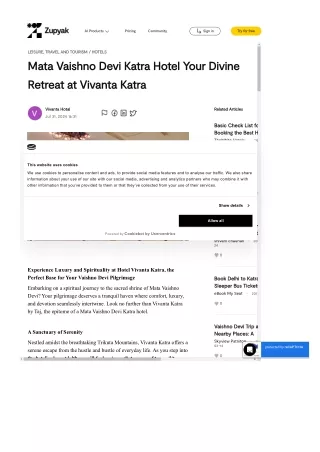 Mata Vaishno Devi Katra Hotel Your Divine Retreat at Vivanta Katra