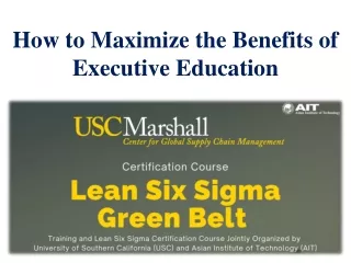 How to Maximize the Benefits of Executive Education