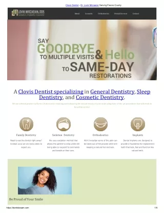 A Clovis dentist who is committed to serving you
