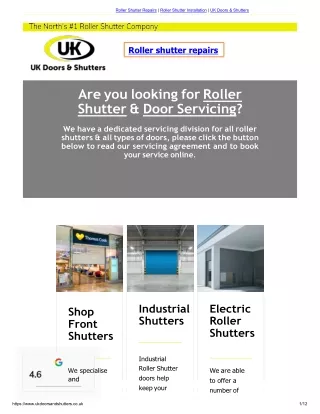 Roller shutter repairs