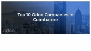 Top 10 Odoo Companies In Coimbatore