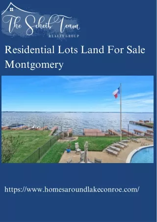 Prime Residential Lots & Land For Sale In Montgomery, TX