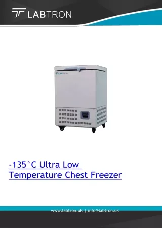 -135°C Ultra Low Temperature Chest Freezer