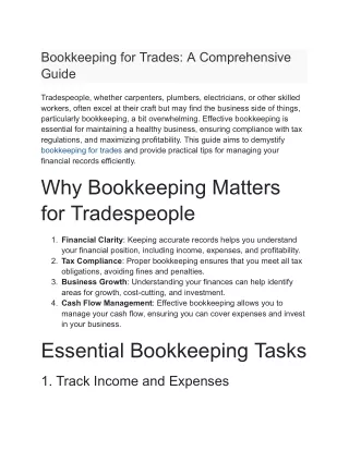 Bookkeeping for Trades_ A Comprehensive Guide