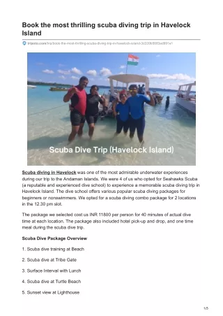 Book a Popular scuba diving trip on Havelock Island