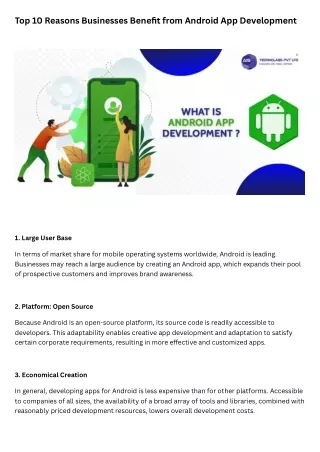 Ten Arguments in Favor of Android App Development for Businesses