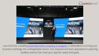 Premier Corporate Event Company in Gurgaon for Unmatched Experiences