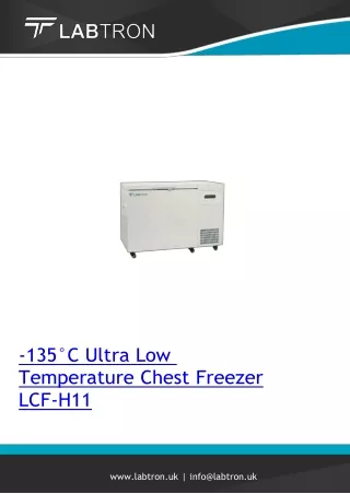 -135°C Ultra Low Temperature Chest Freezer 118L